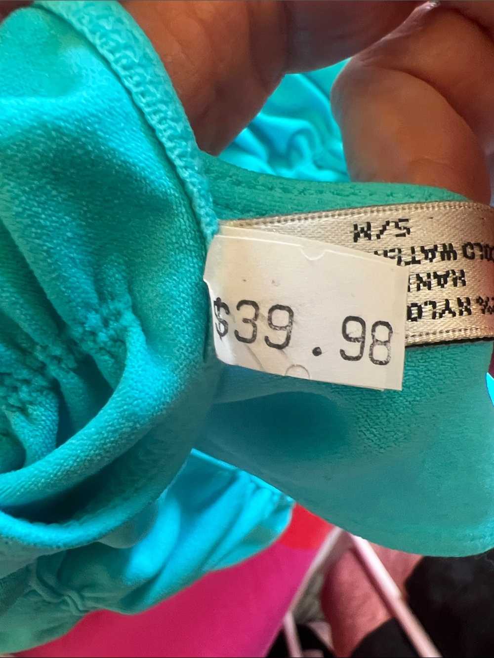 Last Tango Turquoise Ruched Tank Top - Picture 8 of 8